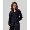 Blouse avec détail devant Noir BABU122 - Surkana - Achat en ligne - Jaines