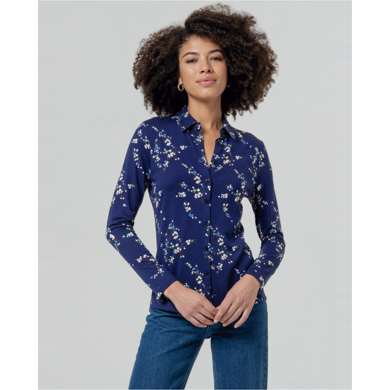 Chemise manches longues Bleu marine TAVI118 - Surkana - Achat en ligne - Jaines