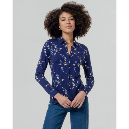 Chemise manches longues Bleu marine TAVI118 - Surkana - Achat en ligne - Jaines