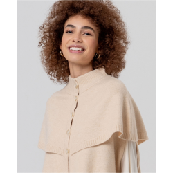 Cape en maille Écru CAPA831 - Surkana - Achat en ligne - Jaines