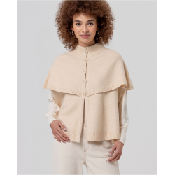 Cape en maille Écru CAPA831 - Surkana - Achat en ligne - Jaines