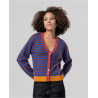 Cardigan col v rayé Toffee FUNN334 - Surkana - Achat en ligne - Jaines