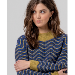 Pull col Perkins texturé Vert BUNO231 - Surkana - Achat en ligne - Jaines