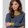 Pull col Perkins texturé Vert BUNO231 - Surkana - Achat en ligne - Jaines