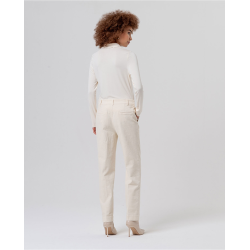 Pantalon chino en velours côtelé Écru TASS522  - Surkana - Achat en ligne - Jaines