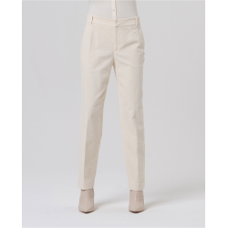 Pantalon chino en velours côtelé Écru TASS522  - Surkana - Achat en ligne - Jaines