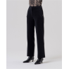 Pantalon droit en maille de modal Noir BAMU516 - Surkana - Achat en ligne - Jaines
