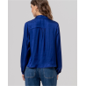 Chemise en viscose Ecovero à nervures Bleu cobalt BAEN121 - Surkana- Achat en ligne - Jaines