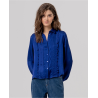 Chemise en viscose Ecovero à nervures Bleu cobalt BAEN121 - Surkana- Achat en ligne - Jaines