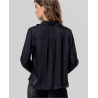 Chemise en viscose Ecovero à nervures Noir BAEN121 - Surkana- Achat en ligne - Jaines