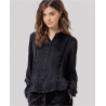 Chemise en viscose Ecovero à nervures Noir BAEN121 - Surkana- Achat en ligne - Jaines