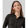 Chemise brillante à col classique Noir BAWO524 - Surkana- Achat en ligne - Jaines