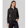 Chemise brillante à col classique Noir BAWO524 - Surkana- Achat en ligne - Jaines