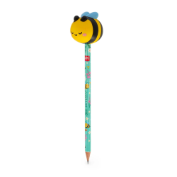 Crayon avec Anti-stress Abeille - Squeezies  - Legami - Achat en ligne - Jaines
