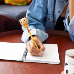 Crayon avec Anti-stress Teddy bear - Squeezies  - Legami - Achat en ligne - Jaines
