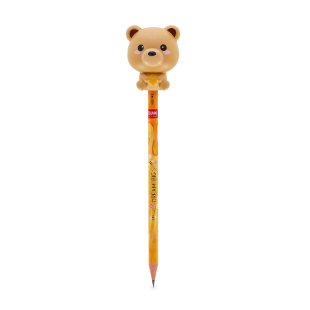 Crayon avec Anti-stress Teddy bear - Squeezies  - Legami - Achat en ligne - Jaines