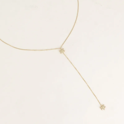 Collier en Y 2 fleurs - Jaïnès & Co - Achat en ligne - Jaïnès