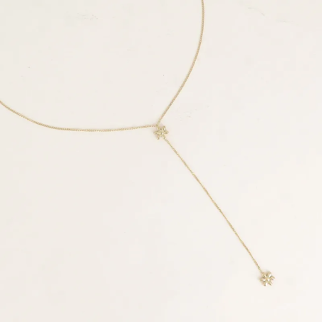 Collier en Y 2 fleurs - Jaïnès & Co - Achat en ligne - Jaïnès