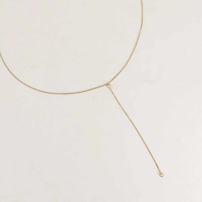 Collier en Y 2 oxydes de zirconium - Jaïnès & Co - Achat en ligne - Jaïnès