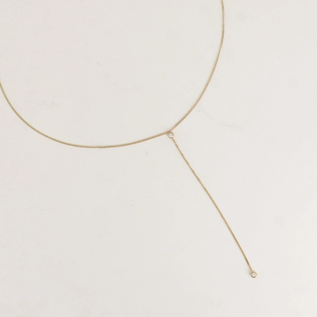 Collier en Y 2 oxydes de zirconium - Jaïnès & Co - Achat en ligne - Jaïnès