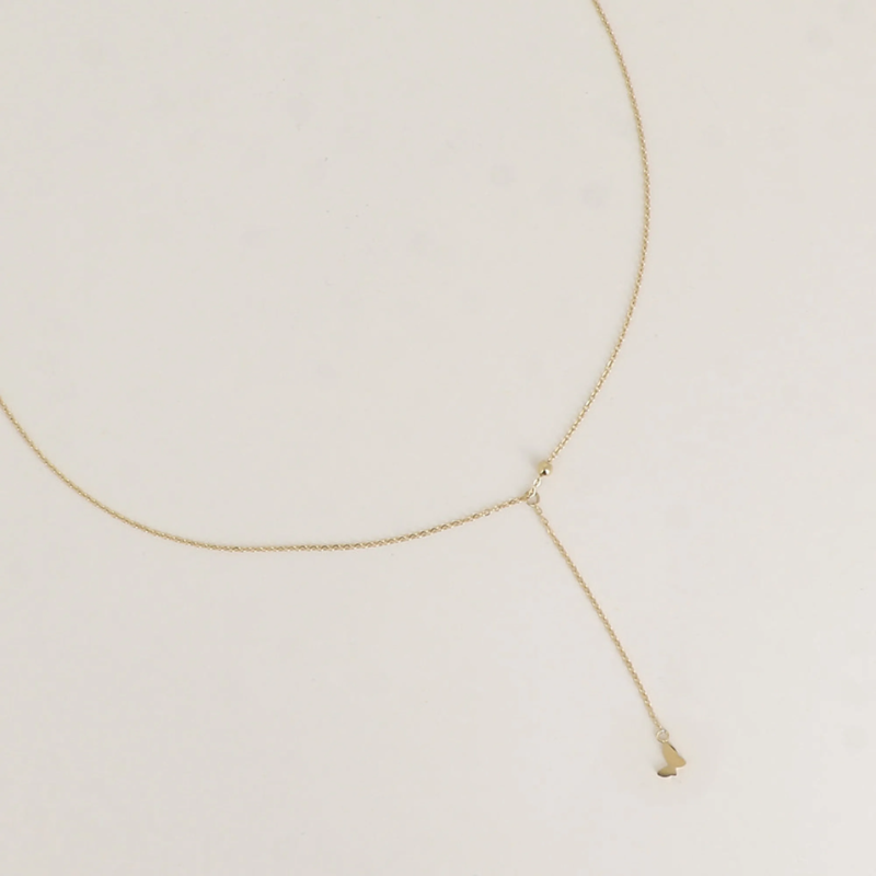 Collier en Y pendentif papillon- Jaïnès & Co - Achat en ligne - Jaïnès