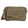 Sac bandoulière en cuir nubuck Awa Taupe - Jaïnès & Co - Achat en ligne - Jaïnès