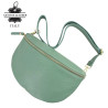Grand sac banane en cuir italien vert - CHENSON GORETT - Achat en ligne - Jaïnès