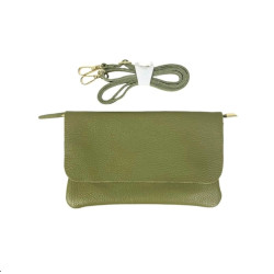 Sac enveloppe en cuir grainé Mint - CHENSON GORETT - Achat en ligne - Jaïnès