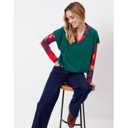 Pull SATINKA Emeraude AFPS2604 - La Fiancée - Achat en ligne - Jaines