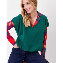 Pull SATINKA Emeraude AFPS2604 - La Fiancée - Achat en ligne - Jaines