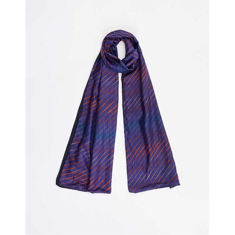 Foulard en soie doublé Navy HAFS2635 - La Fiancée - Achat en ligne - Jaines