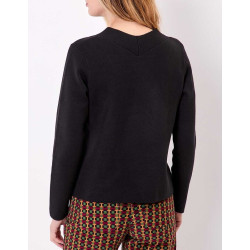 Gilet boutonné maille MULADI Noir HFGM2636 - La Fiancée - Achat en ligne - Jaines