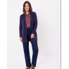 Gilet long en maille SACHEON Marine HFGS2603 - La Fiancée - Achat en ligne - Jaines