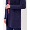 Gilet long en maille SACHEON Marine HFGS2603 - La Fiancée - Achat en ligne - Jaines