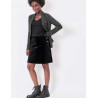 Jupe trapèze velours côtelé MINDY Noir HFJM2601 - La Fiancée - Achat en ligne - Jaines