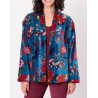 Veste Kimono velours DHARMA HFKD2683 Bleu - La Fiancée - Achat en ligne - Jaines
