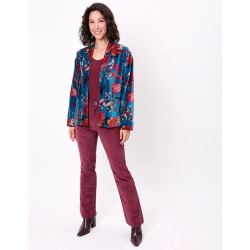 Veste Kimono velours DHARMA HFKD2683 Bleu - La Fiancée - Achat en ligne - Jaines