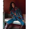 Veste Kimono velours DHARMA HFKD2683 Bleu - La Fiancée - Achat en ligne - Jaines