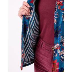 Veste Kimono velours DHARMA HFKD2683 Bleu - La Fiancée - Achat en ligne - Jaines