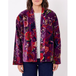 Veste Kimono velours DHARMA Violette HFKD2684 - La Fiancée - Achat en ligne - Jaines
