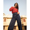 Jean large denim coton MAYA HFPM2614 - La Fiancée - Achat en ligne - Jaines