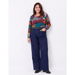 Jean large denim coton MAYA HFPM2614 - La Fiancée - Achat en ligne - Jaines