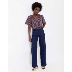 Jean large denim coton MAYA HFPM2614 - La Fiancée - Achat en ligne - Jaines