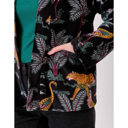 Veste Kimono velours DHARMA HFKD2694 Noir - La Fiancée - Achat en ligne - Jaines