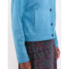 Veste courte suédine doublée AJDA HFVA2605 - La Fiancée - Achat en ligne - Jaines