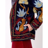Veste kimono velours brodée GYPSO Broderie rouge HFVG2603 - La Fiancée - Achat en ligne - Jaines
