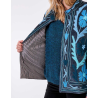 Veste kimono velours brodée GYPSO Broderie bleu HFVG2687 - La Fiancée - Achat en ligne - Jaines
