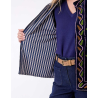 Veste kimono velours brodée GYPSO Broderie verte HFVG2686 - La Fiancée - Achat en ligne - Jaines