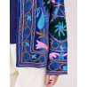Veste kimono velours brodée GYPSO Broderie violette HFVG2660 - La Fiancée - Achat en ligne - Jaines