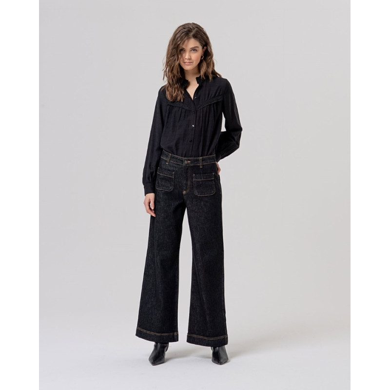 Jeans avec poches devant BAJE523 Noir - Surkana - Achat en ligne - Jaines